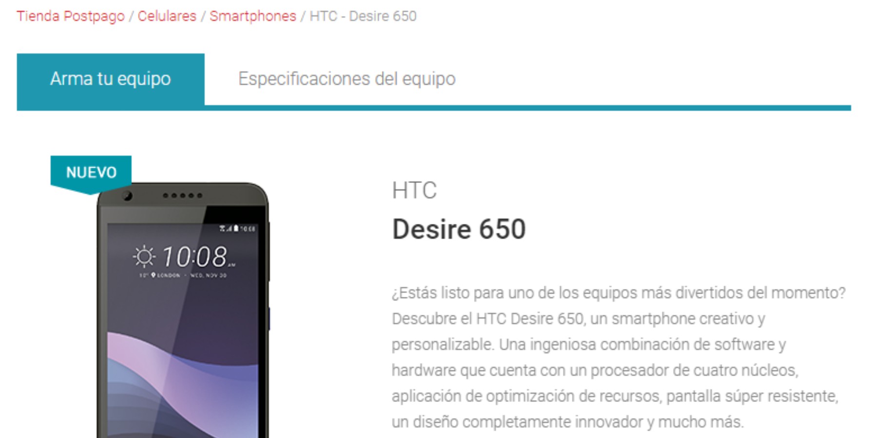 HTC DESIRE 650 | 50% Facilidad, 50% Estilo y 100% Diversión