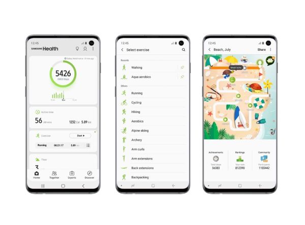 Mantente en forma con Samsung Health