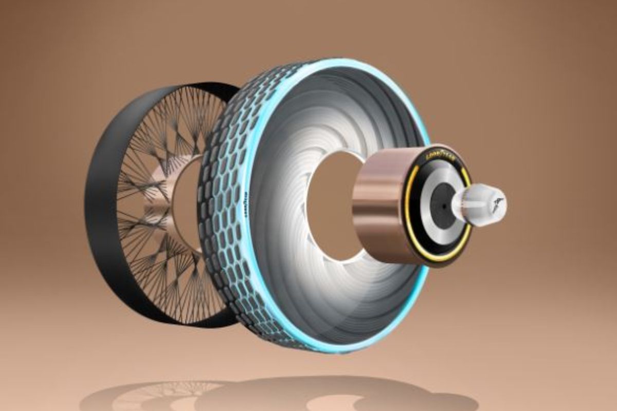 neumático prototipo recargable de goodyear