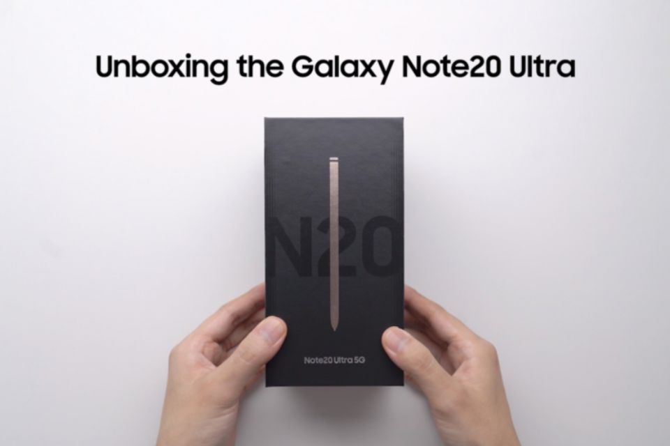 unboxing del galaxy note 20 ultra