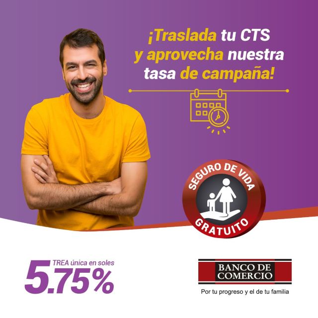 Banco de Comercio ofrece cuenta CTS 