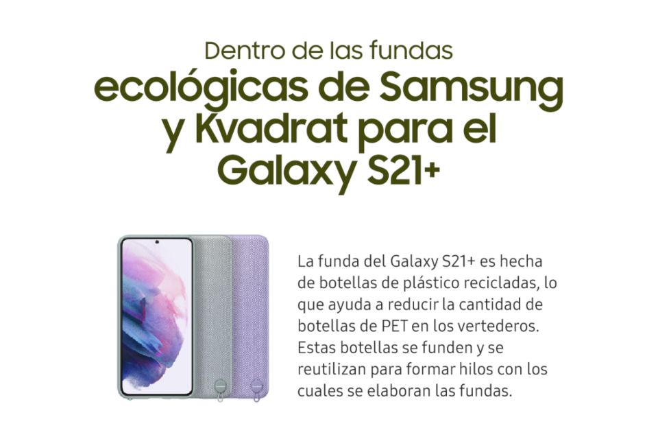 El diseño Primero Locura Decora con un estilo sostenible tu Galaxy S21+ con las fundas de Samsung y  Kvadra