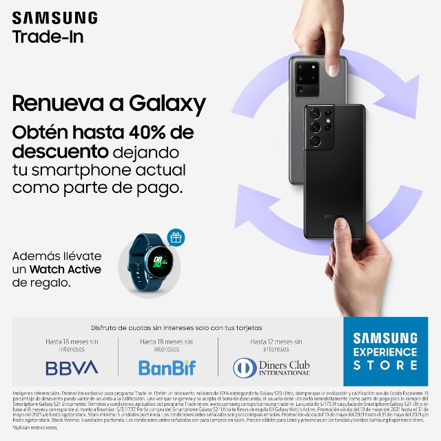 Llévate un nuevo Galaxy dejando tu smartphone
