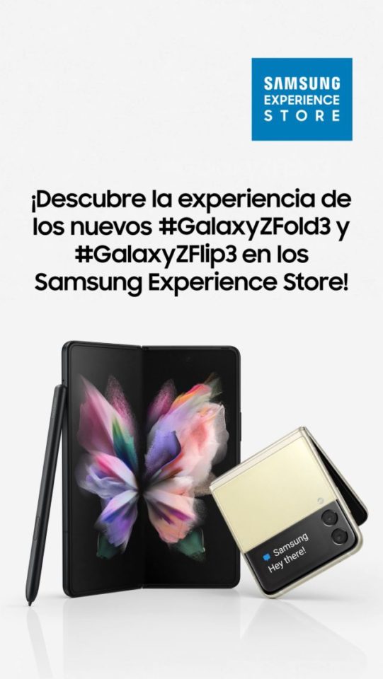 nuevos dispositivos plegables en los Samsung Experience Store