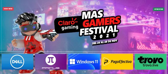 CLARO GAMING MASGAMERS FESTIVAL 2021 se suma