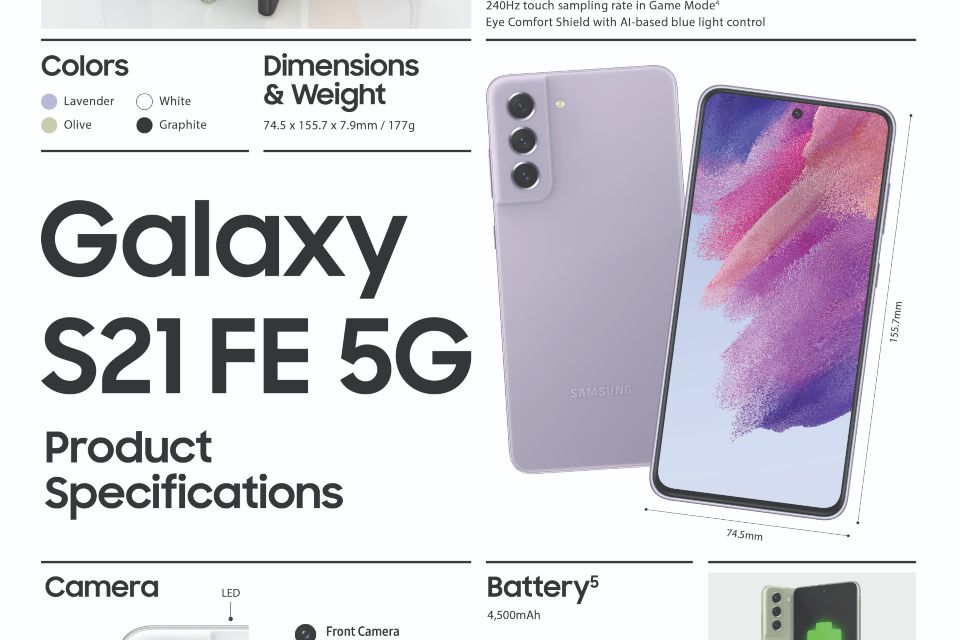 especificaciones del Galaxy S21 FE 5G