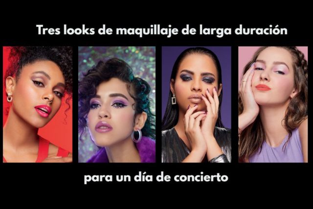 maquillaje de larga duración para un día de concierto