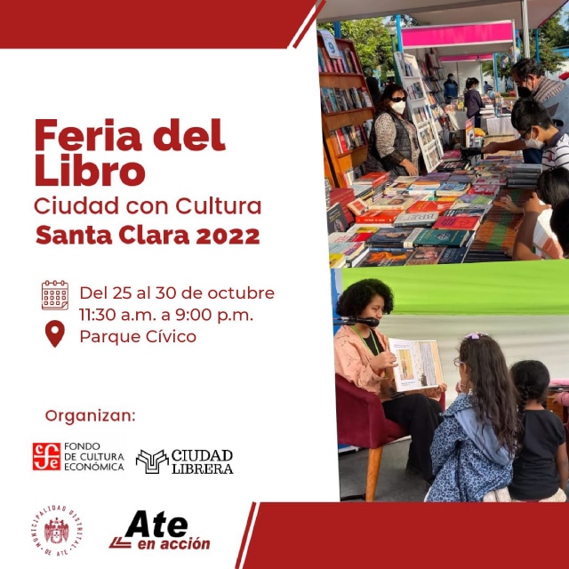 Feria del Libro "Ciudad con Cultura" llega a Ate