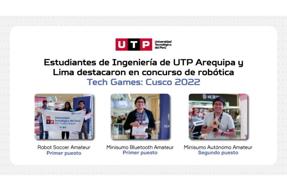 Alumnos UTP destacan en competencia de robótica