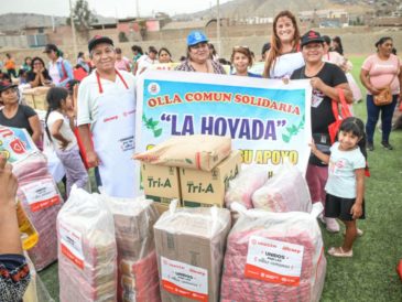 UNACEM y Alicorp entregan ayuda a 74 ollas comunes en Manchay