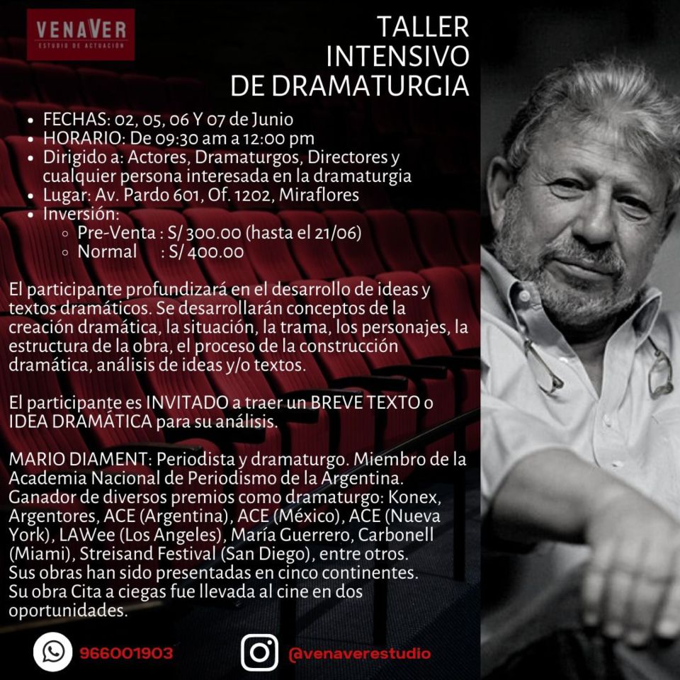 TALLER INTENSIVO DE DRAMATURGIA 