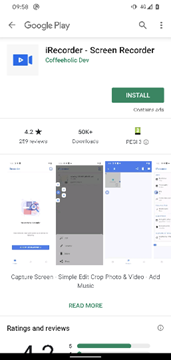 App para grabar la pantalla en Google Play 