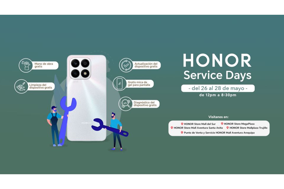 pantalla gratis con los HONOR Service Days