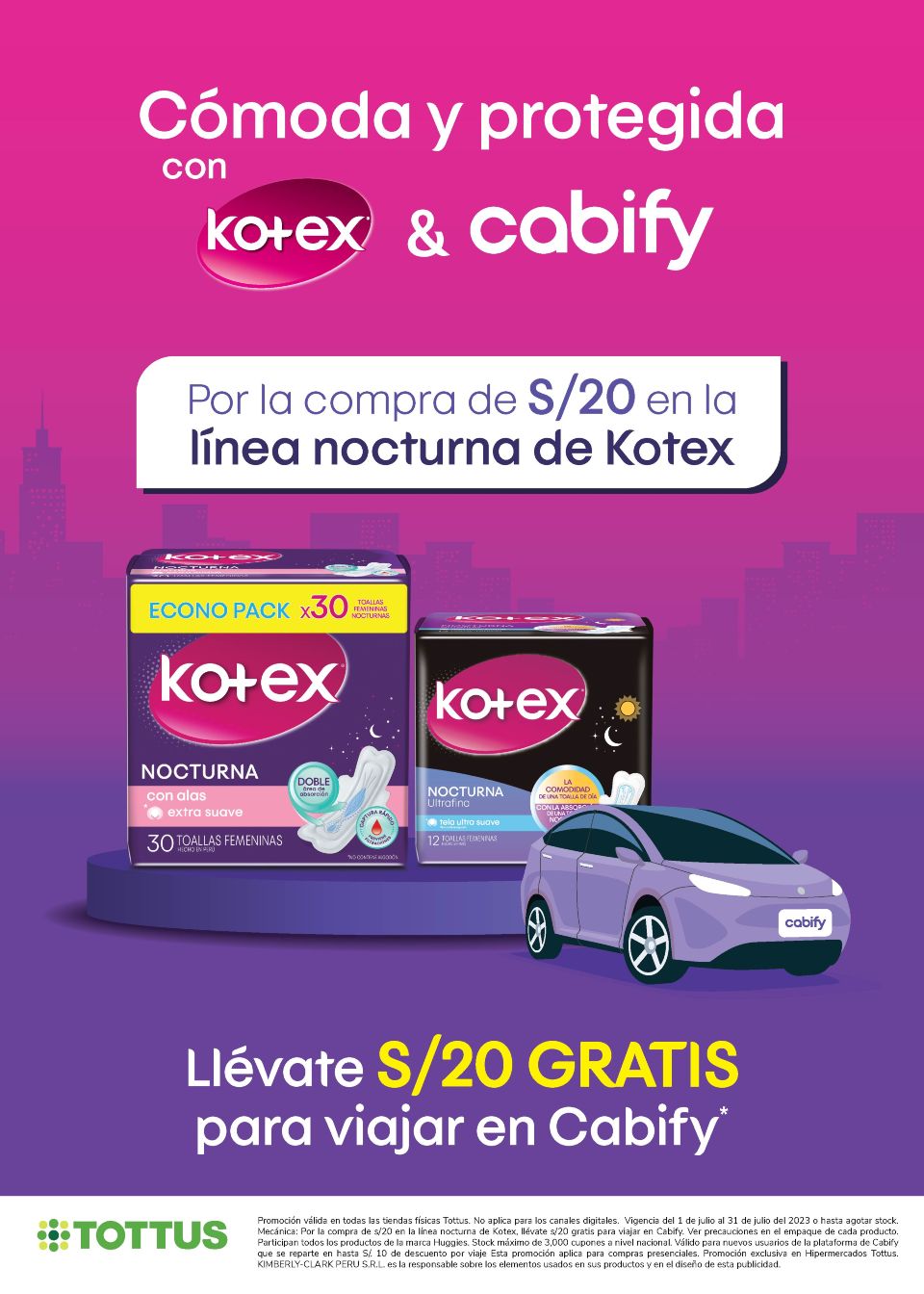 Cabify y Kotex se unen 