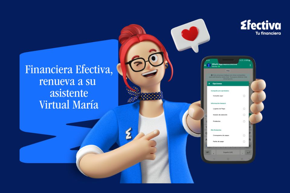 Financiera Efectiva renueva a su asistente virtual