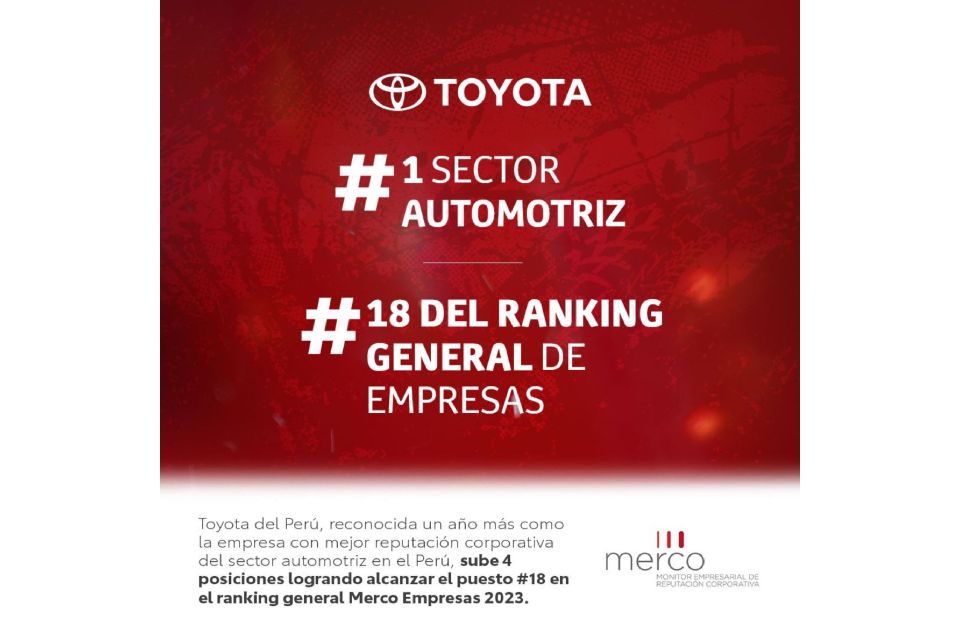 Toyota del Perú se consolida como líder del sector automotriz