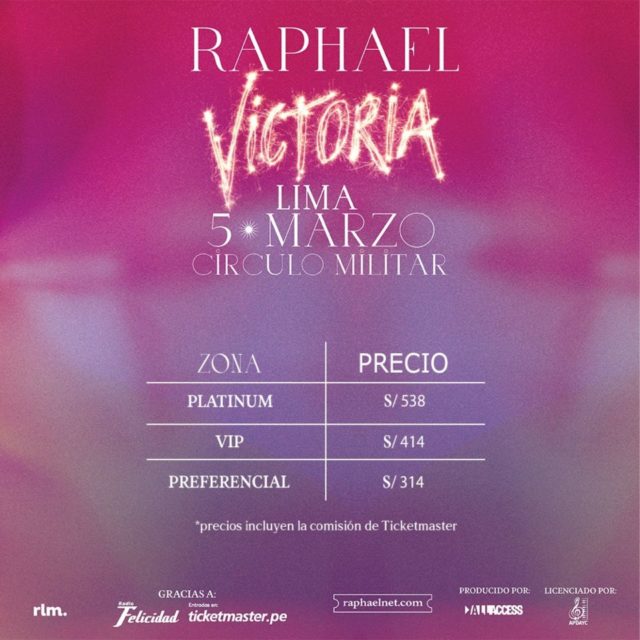 Raphael confirmó su regreso a Perú