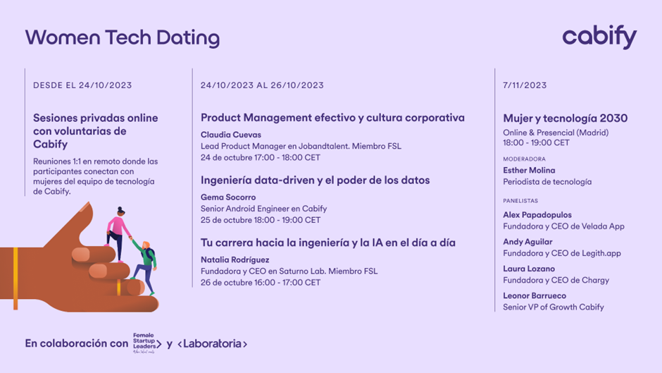 Cabify celebra la 2da edición de Women Tech Dating 