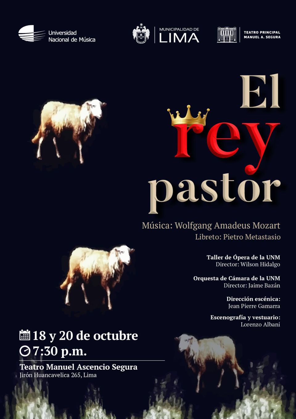 funciones gratuitas de la ópera El rey pastor