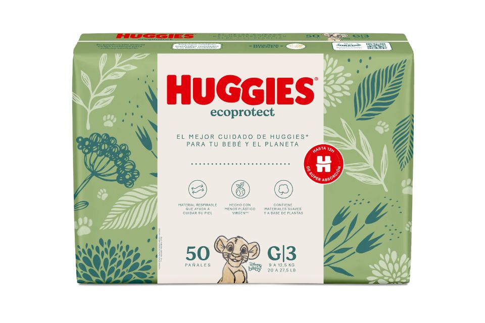 Huggies lanza pañales a base de plantas