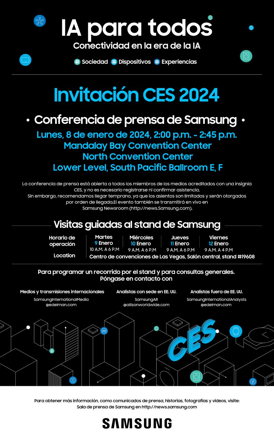 Conferencia de prensa de Samsung en el CES 2024