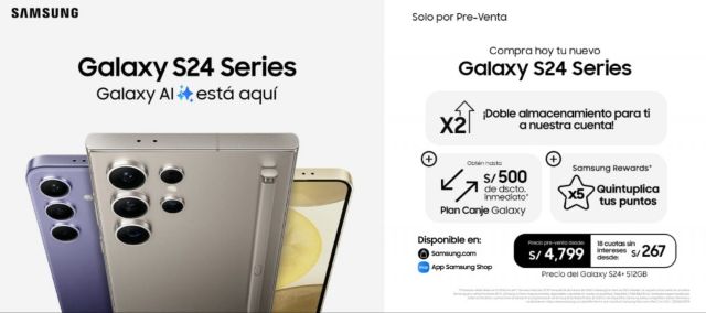 la serie Samsung Galaxy S24