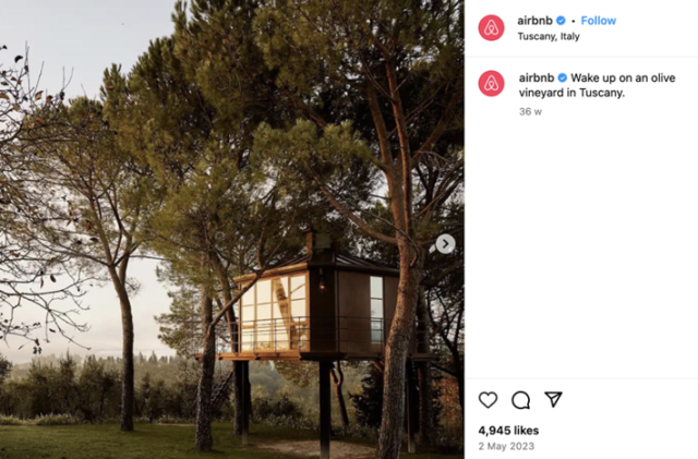 Instagram de Airbnb