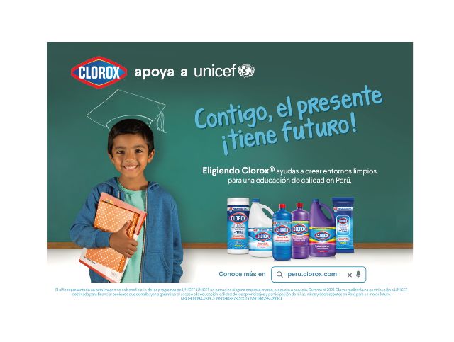 Clorox apoya las acciones de UNICEF