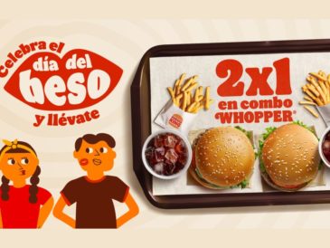 Vuelve la dinámica viral de Burger King por el Día del Beso
