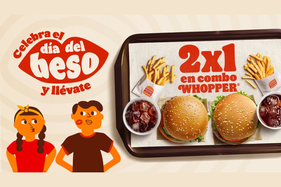 Vuelve la dinámica viral de Burger King por el Día del Beso