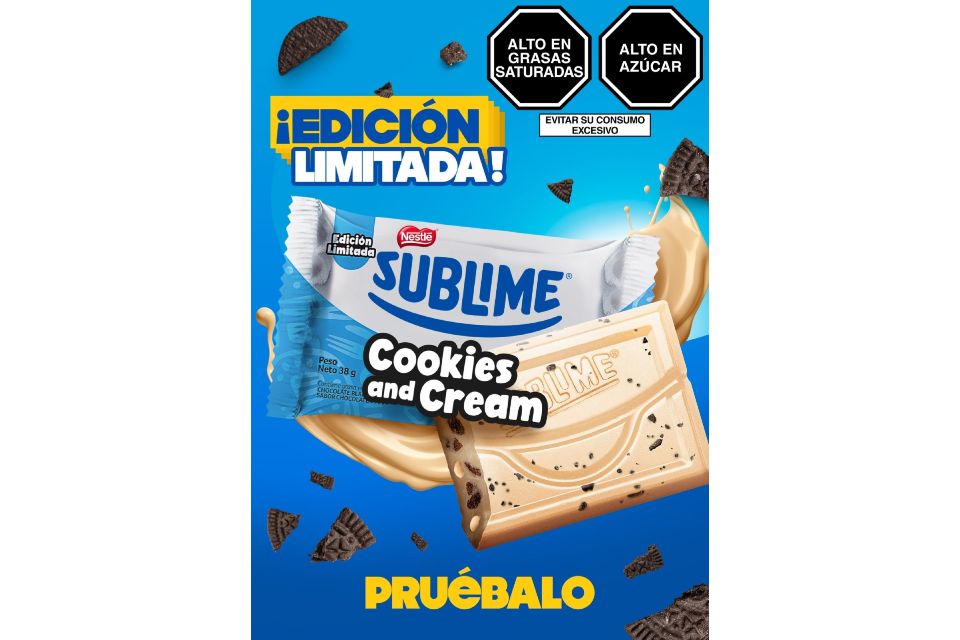 Nestlé lanza Sublime Cookies and Cream, una edición limitada