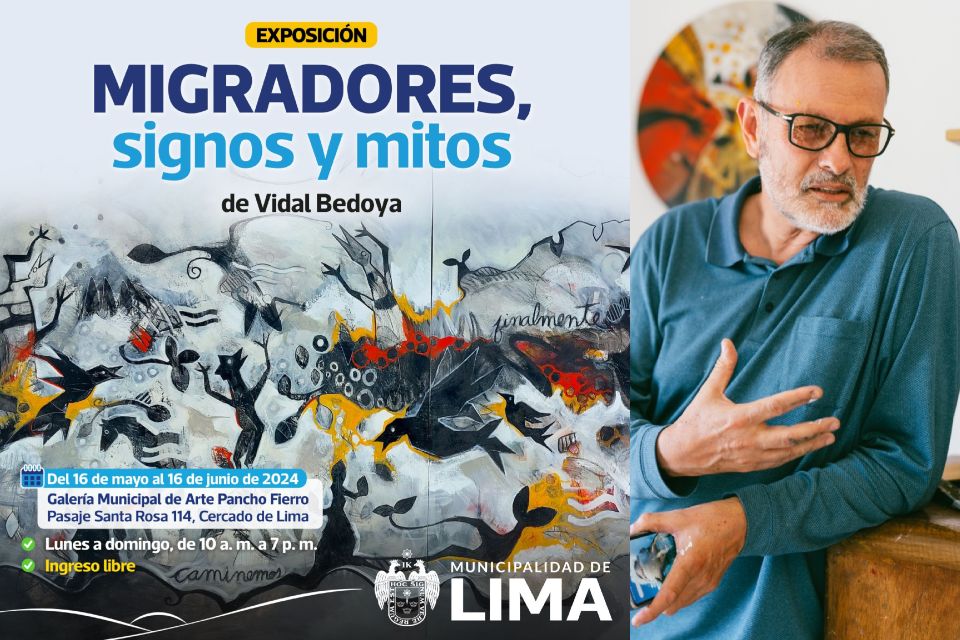 Exposición "Migradores, signos y mitos": Vidal Bedoya presenta una nueva visión del mito y la memoria 