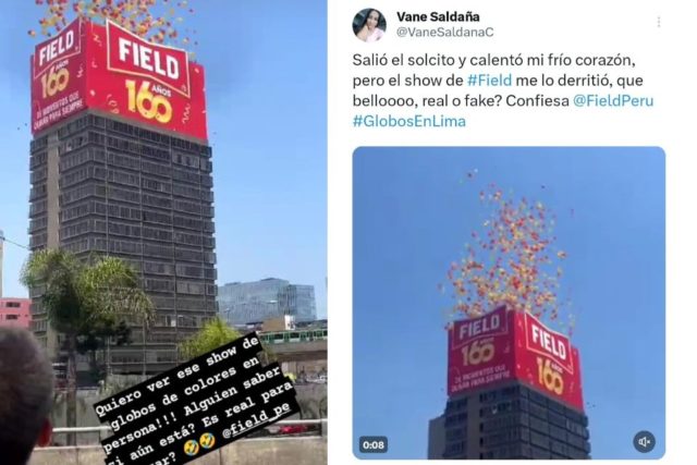 Field celebra su aniversario con 160,000 globos en Lima mediante CGI
