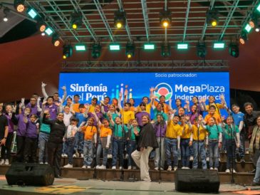 concierto de MegaPlaza Independencia y Sinfonía por el Perú con más de 60 niños en escena