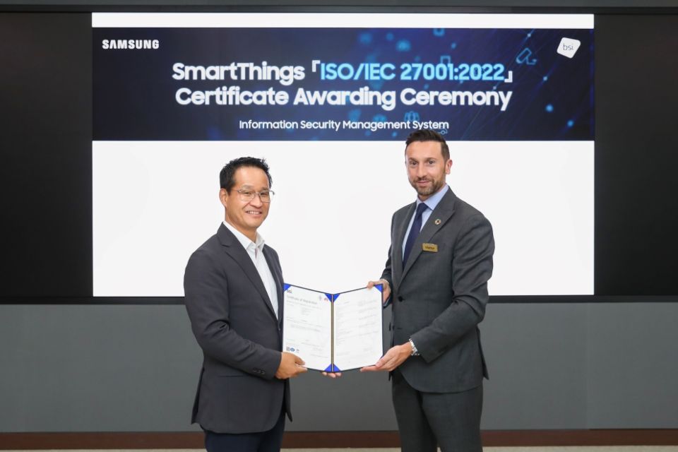 Samsung Electronics recibe la certificación ISO 27001 para su plataforma SmartThings