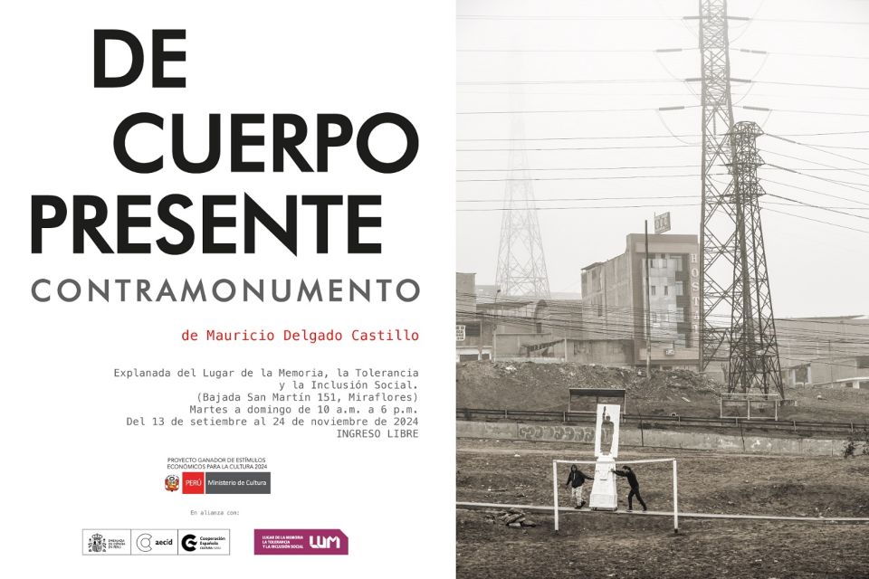 EXPOSICIÓN "DE CUERPO PRESENTE. CONTRAMONUMENTO", instalación de Mauricio Delgado Castillo