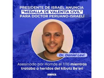 PERUANO ES RECONOCIDO POR EL ESTADO DE ISRAEL