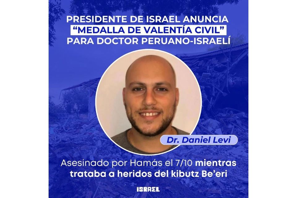 PERUANO ES RECONOCIDO POR EL ESTADO DE ISRAEL