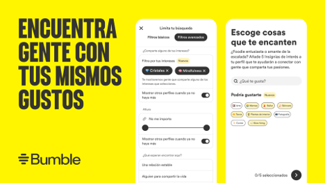 Bumble presenta un conjunto de nuevas funciones 