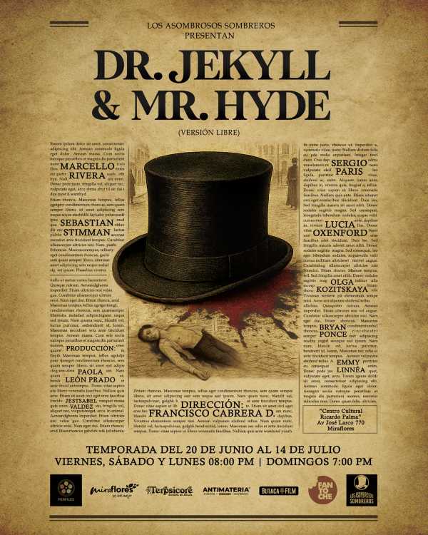 Obra ‘Dr. Jekyll & Mr. Hyde’ en el Centro Cultural Ricardo Palma