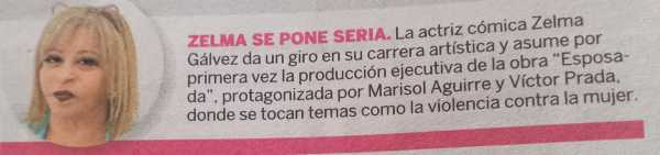 Zelma Gálvez debuta como productora ejecutiva con “Esposada”