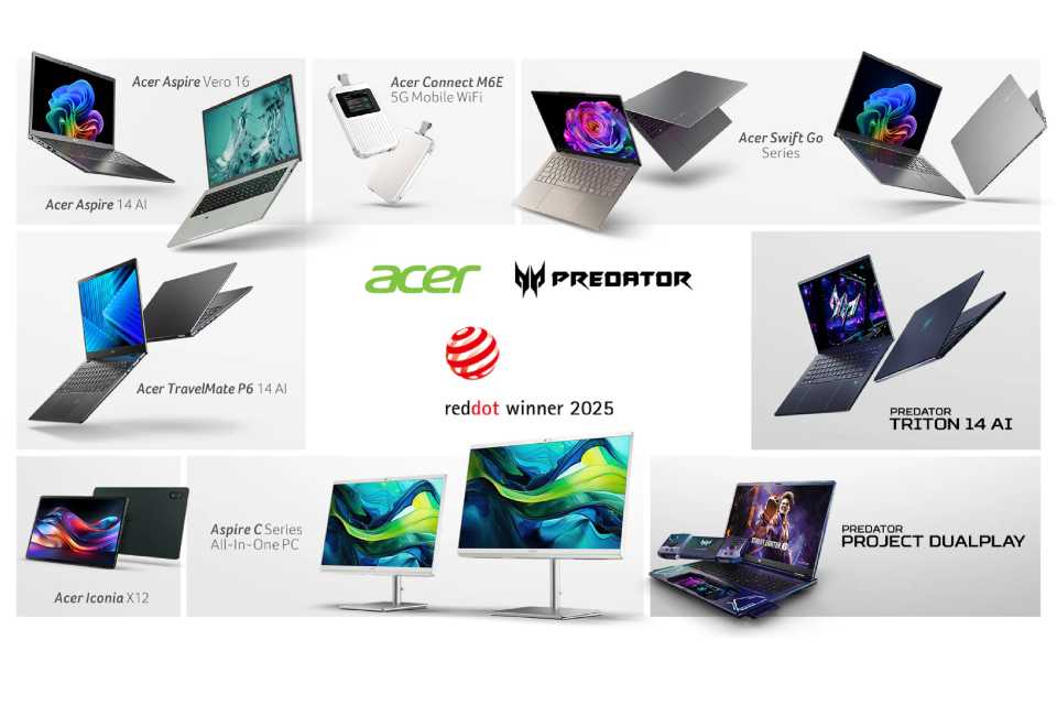 Acer premiada en los Red Dot Product Design Awards 2025
