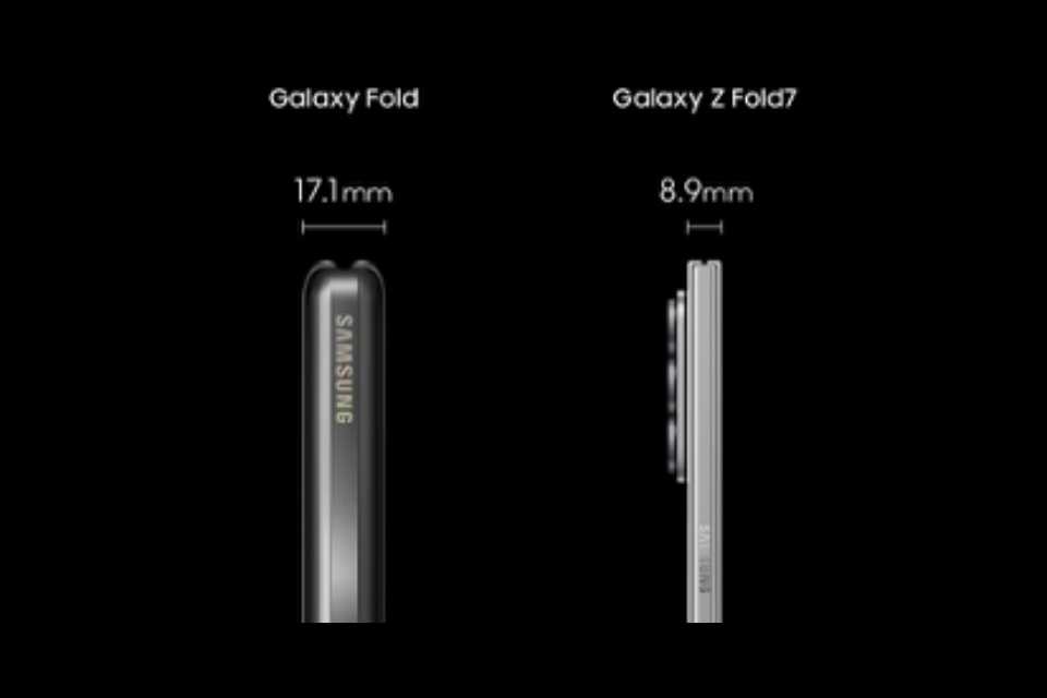 Galaxy Z Fold7: De 17,1 a 8,9 milímetros