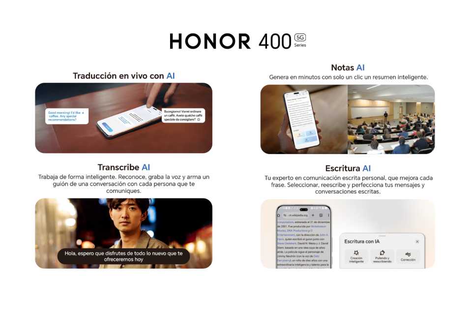 IA al máximo con el HONOR 400