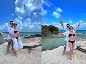 Natalia Salas y Sergio Coloma celebran su octavo aniversario en la Isla Feliz