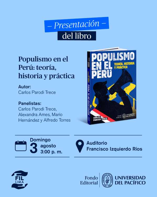 FIL Lima 2025: libro sobre el populismo en el Perú