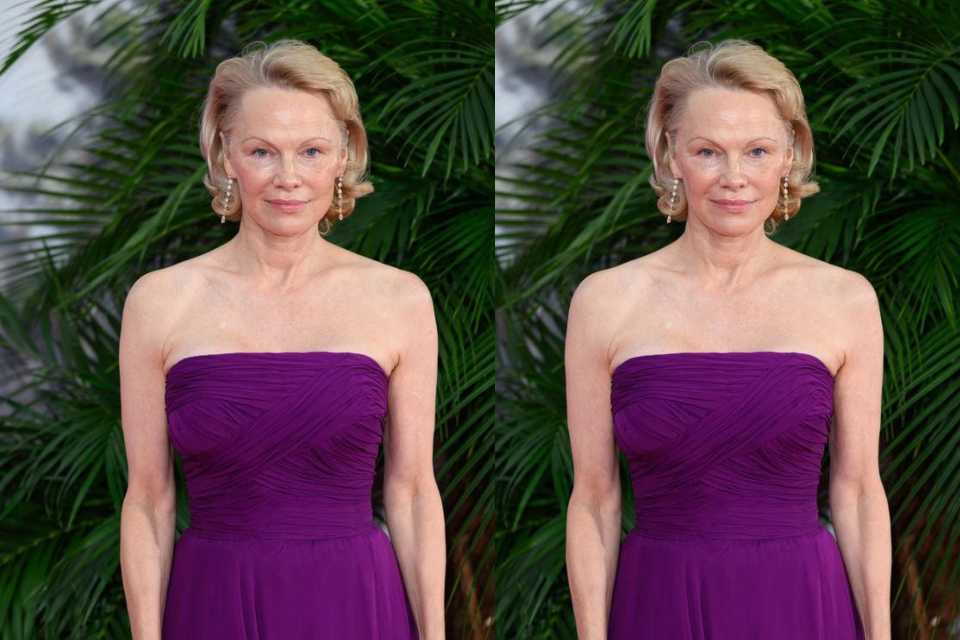 Pamela Anderson en el estreno de Naked Gun