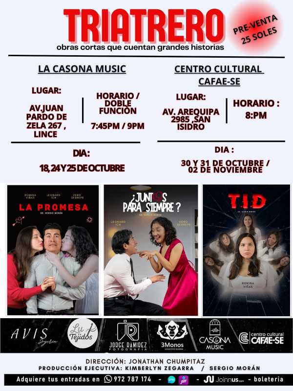 TRIATRERO: Obras cortas que cuentan grandes historias