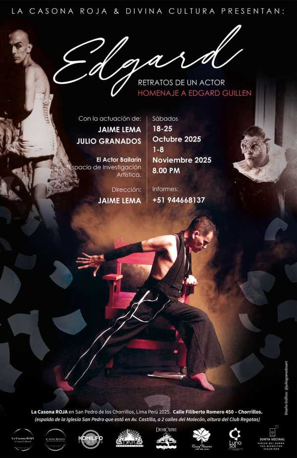 Edgar, Retratos de un actor, estrena en La Casona Roja