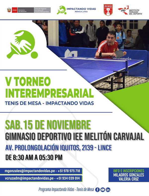 V Torneo Interempresarial de Tenis de Mesa 2025